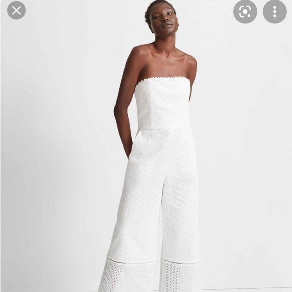 Retail $289 Club Monaco white jumpsuit str… - Picture 2 of 14